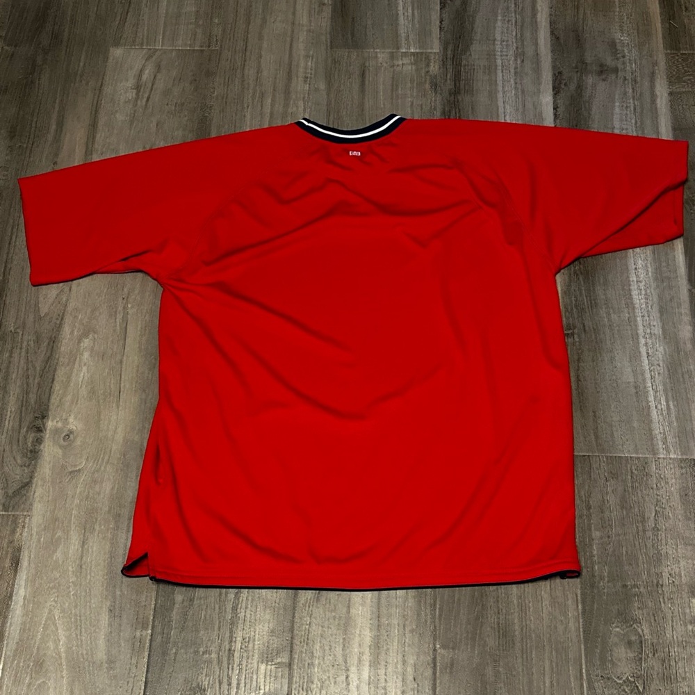 Red Reebok Jersey T-Shirt with Black Trim - Picture 3 of 4